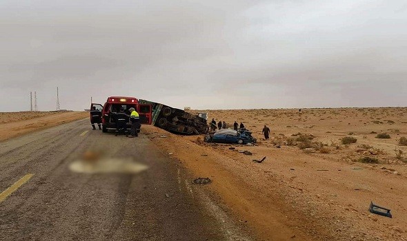 اصطدام عنيف بين سيارة رباعية الدفع من نوع