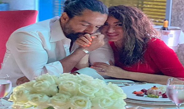الفنانة ديما بياعة تعبر عن حبها لزوجها المغربي أحمد الحلو
