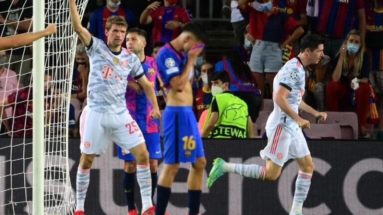 شاهد.. بايرن ميونخ يسحق برشلونة في عقر داره في دوري أبطال أوروبا