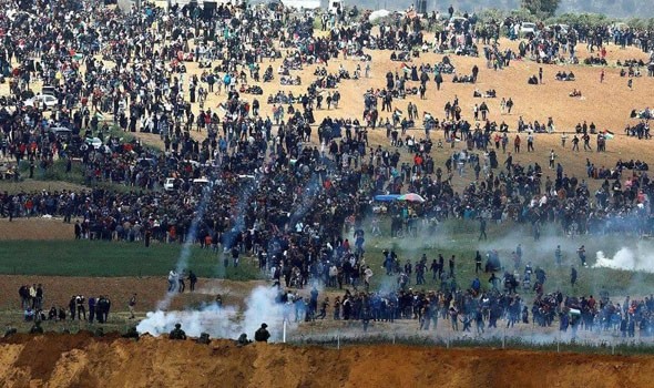 تظاهرات واشتباكات في الخليل عقب اقتحام رئيس دولة الاحتلال الحرم الإبراهيمي الشريف