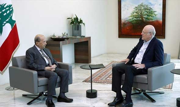 عون يلتقي عباس ويأمل أن تجد القضية الفلسطينية طريقها إلى حل قريب