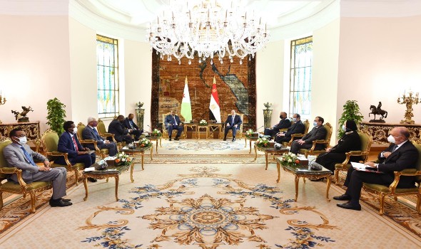 بعد إجتماعه مع نظيره الجيبوتي السيسي يؤكد أن هناك إرادة سياسية لحل نزاع حول السد الإثيوبي