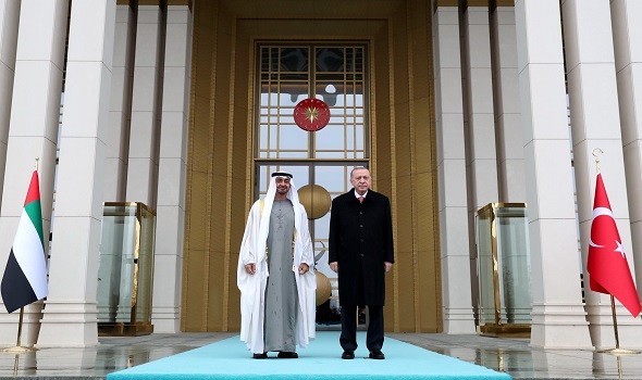 زيارة أردوغان لأبوظبي تفتح أفاق جديدة وتوقف نشاط الاخوان الاعلامي وترطيب الاجواء مع دمشق