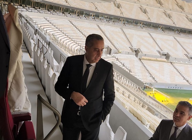الحموشي مدير عام الأمن الوطني المغربي يتفقد أحد ملاعب مونديال قطر 2022