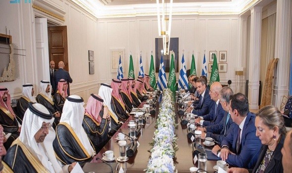 بن سلمان ينهي زيارته لليونان و إتفاق على تعزيز التعاون وتأييد اليونان لإستضافة الرياض إكسبو 2030