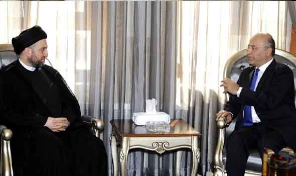 عمار الحكيم يؤكد على ضرورة إبعاد مؤسسات الدولة العراقية عن الخلافات السياسية