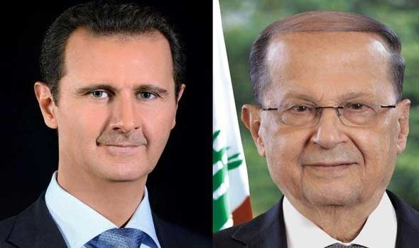 عون يبحث مع الأسد ترسيم الحدود البحرية مع إسرائيل