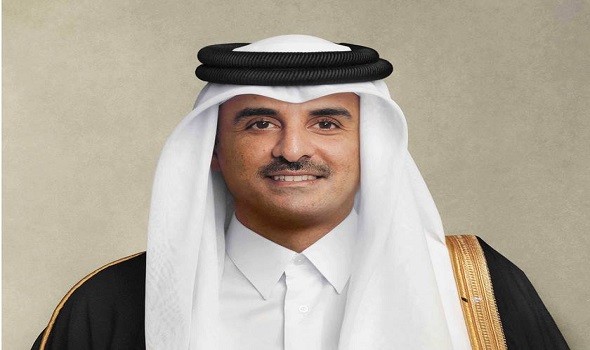 احتفال أمير قطر بتأهل المغرب لثمن نهائي المونديال