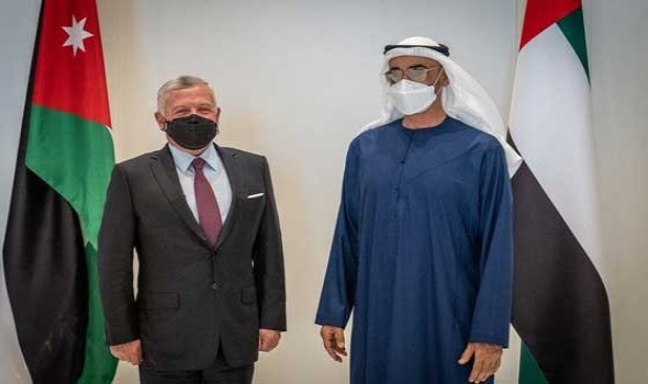 رئيس الإمارات والعاهل الأردني يٌؤكدان ضرورة التحرك الدولي لمنع توسيع الصراع في المنطقة