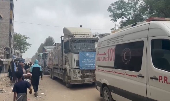 شاحنات مساعدات تدخل غزة وسط دعوات دولية لدعم خطة توزيع جديدة