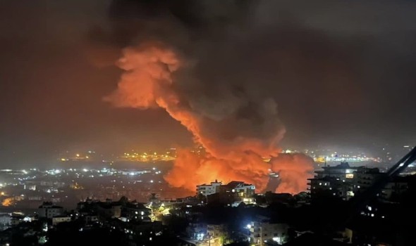 غارات إسرائيلية عنيفة على مواقع لحزب الله في جنوب لبنان