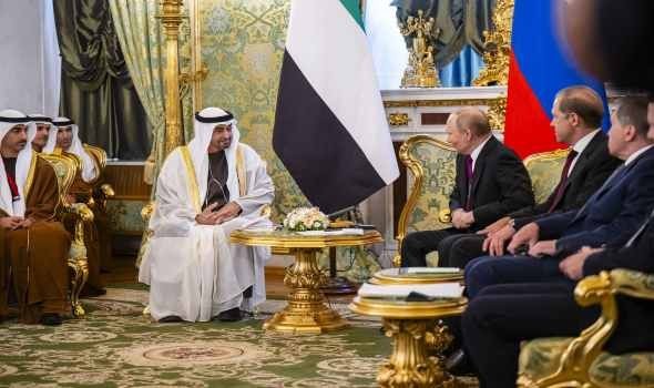 محمد بن زايد و فلاديمير بوتين يبحثان في موسكو سبل تعزيز الشراكة الإستراتيجية بين البلدين