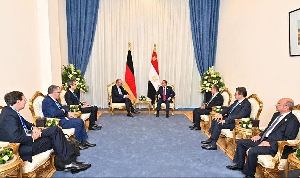 الرئيس السيسي يلتقي المستشار الألماني فريدريش ميرتس ويبحثان سبل تعزيز التعاون الثنائي وجهود تثبيت وقف إطلاق النار في غزة