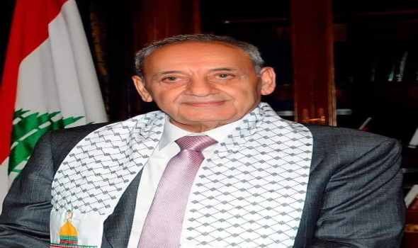 نبيه بري يؤكد أن التطبيع مع إسرائيل غير وارد وكل التهديدات والغارات لن تغير في موقف بلاده