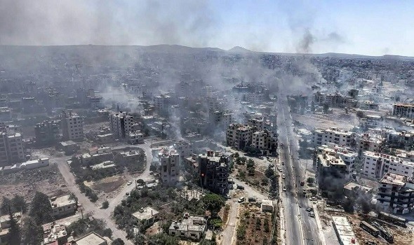 سقوط جرحى إثر انفجار سيارة أسلحة وذخائر في السويداء بسوريا