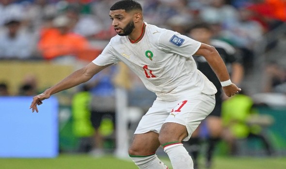 إصابة مقلقة لإسماعيل الصيباري مهاجم المغرب خلال مواجهة كندا